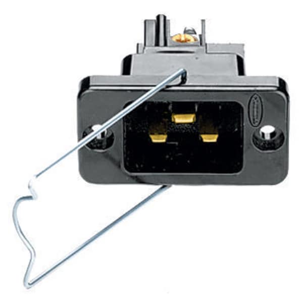 Hubbell Wiring Device-Kellems Straight Blade Inlet, Non-NEMA, 20/16 A, 250V AC, 2 Pole, 3 Wire H320BL - main
